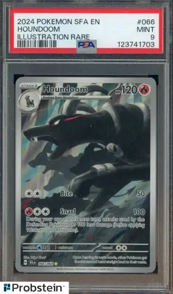 2024 Pokemon SFA En Illustration Rare #066 Houndoom PSA 9 MINT - Image 1