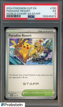 2024 Pokemon SVP EN World Champ '24-Staff PSA 5 EX - Image 1