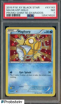 2016 Pokemon Black star Promo Shiny M. Gyarados XY143 Magikarp Holo PSA 7 NM - Image 1