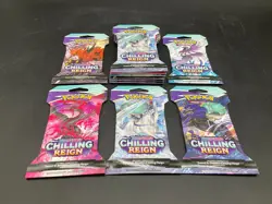 Lot of (11) Pokemon Sword & Shield Chilling Reign Sleeved Booster Packs Sealed - Image 1