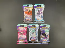 Lot of (11) Pokemon Sword & Shield Chilling Reign Sleeved Booster Packs Sealed - Image 2