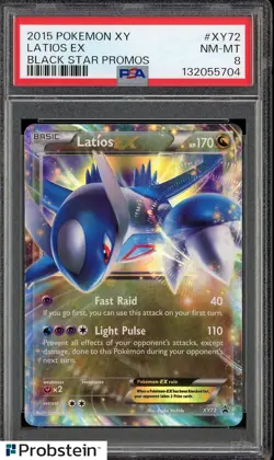 2015 Pokemon XY Black Star Promos #XY72 Latios Ex PSA 8 NM-MT - Image 1