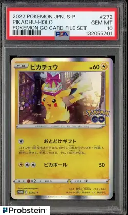 2022 Pokemon JPN S-P Pokemon go File Set #272 Pikachu Holo PSA 10 GEM MINT - Image 1