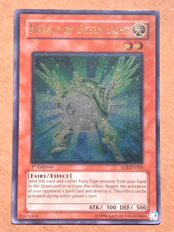yugioh Herald of Green Light EOJ-EN018 Ultimate Rare 1st Edition near mint - Image 1