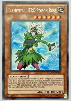 LCGX-EN036 Elemental HERO Poison Rose - Rare Unlimited Near Mint YuGiOh - Image 1