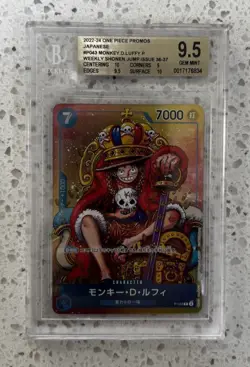 2023 One Piece Promos Asia Special Prize #P043 Monkey D. Luffy Japanese BGS 9.5 - Image 1