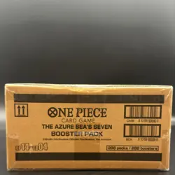 Auction #B One Piece TCG EN OP14-EB04 The Azure Sea's Seven Booster Box Case - Image 1