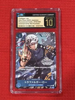 2022 Japanese One Piece Championship Promo Trafalgar Law ST03-008 Alt Art CGC 10 - Image 1