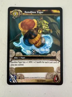 World of Warcraft TCG Sandbox Tiger Unused Loot Card - Image 1