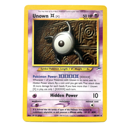 Unown [X] 30/105: Neo Destiny Vintage Pokemon Card (Regular Finish) - Image 1