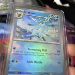 Glaceon Master Ball Pattern 025/131 Prismatic Evolutions Pokemon Card TCG Holo - Image 1
