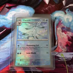 Glaceon Master Ball Pattern 025/131 Prismatic Evolutions Pokemon Card TCG Holo - Image 2