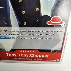 One Piece card, Tony Tony.Chopper (Sanji body) OP10-011 R, red straw hat 15 - Image 5