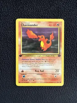 1st Edition Charmander 50/82 Team Rocket Set Rare Vintage Pokemon Card - LP+ - Image 1