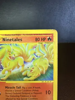 Ninetales 25/147 2002 Aquapolis Pokemon Card TCG WOTC Vintage Non Holo Rare - Image 3