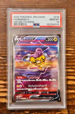 PSA 10 Raikou V 218/172 Special Art Rare SAR VSTAR Universe s12a Pokemon Card - Image 1