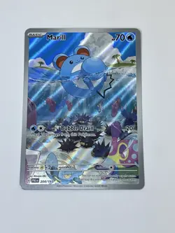 Pokemon TCG Marill Paldea Evolved Holo Card 204/193 Illustration Rare NM - Image 1