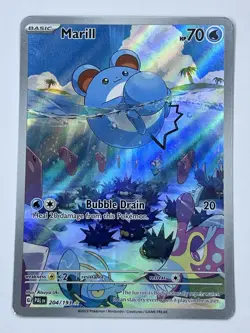 Pokemon TCG Marill Paldea Evolved Holo Card 204/193 Illustration Rare NM - Image 3