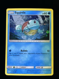 2019 Holo Squirtle 33/214 Cosmos Promo Unbroken Bonds Pokemon Card TCG - Image 1