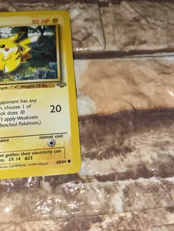 1999 Pokemon 1st Edition Jungle #60 Pikachu Red Cheeks Whole Body On Card Free🚢 - Image 5