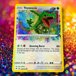 Pokemon Rayquaza Amazing Rare 138/185 SWSH04 Vivid Voltage Holo Card NM 2020 - Image 1