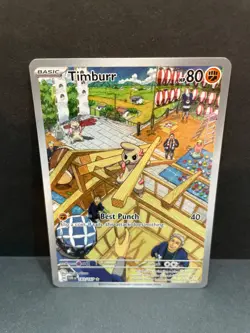 Pokemon TCG Timburr 183/167 Illustration Rare Holo Twilight Masquerade Card - Image 1