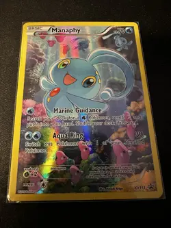 Pokemon TCG Manaphy XY113 Full Art Holo Card Black Star Promos - Image 1