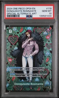 Donquixote Rosinante Card OP04-119, OP09 SP, Emperors in the New World PSA 10 - Image 1