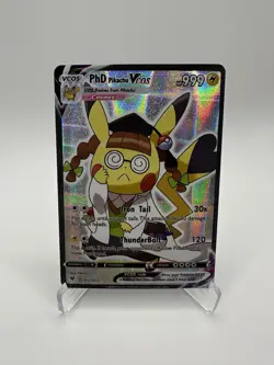 PhD Pikachu Cosplay Pokemon Card Anime Holo GX TCG Rare FREE SHIPPING - Image 1