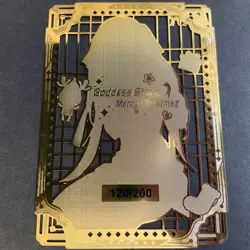 WES - Goddess Story Gold METAL Card - Serial Number #120/200! Nino Anime Bikini - Image 5