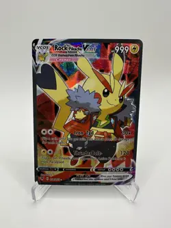 Rock Pikachu Cosplay Pokemon Cute Cosplay Doujin ACG HOLO Card FREE SHIPPING - Image 1