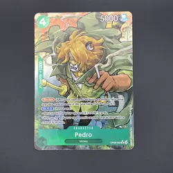 Pedro OP08-030 Alt Art Two Legends One Piece Card Game Rare holo foil - Image 1