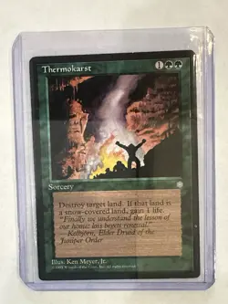 Thermokarst Ice Age Regular MTG Magic the Gathering card NM - Image 1