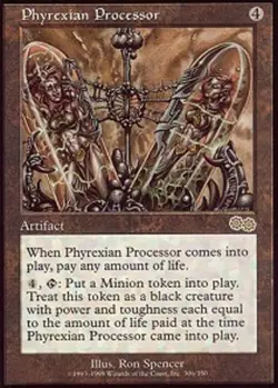 4x MTG Phyrexian Processor, Light Play, English Urza's Saga - Image 1