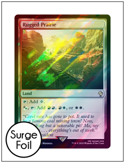 1x Rugged Prairie, Surge Foil, Final Fantasy, Magic MTG NM - Image 1