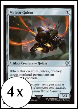 MTG - 4 x Meteor Golem - Playset 4x x4 - Final Fantasy Commander - Image 1