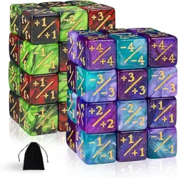 48 Pieces MTG Dice Counters Token Dice, Magic The Red Green & Blue Purple - Image 1