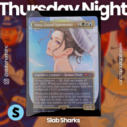 2025 MAGIC: THE GATHERING FINAL FANTASY #001 YUNA, GRAND SUMMONER FOIL PROMO - Image 1