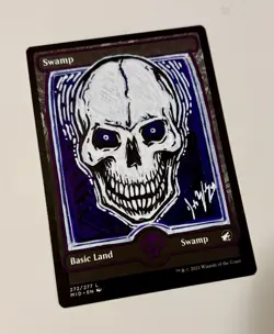 Magic The Gathering, Hand Painted Alter Custom, Full Art Land, Swamp. NM - Image 2