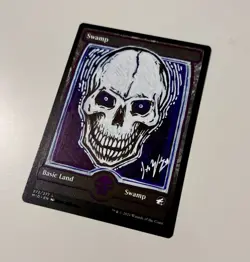 Magic The Gathering, Hand Painted Alter Custom, Full Art Land, Swamp. NM - Image 3