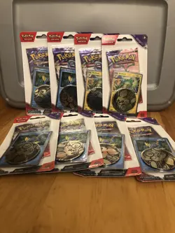 Pokemon Scarlet & Violet Temporal Forces Blister Pack w/promo - 8 Pack Lot - Image 1