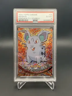 RARE POP 2! 2000 SPARKLE NIDORAN #29 PSA 6 MINT POKEMON TOPPS SERIES 1 - Image 1