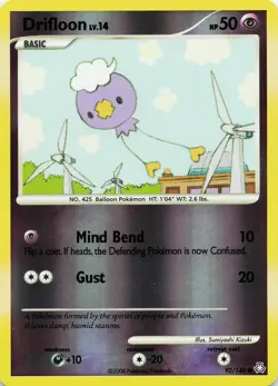 Pokemon Drifloon Common Reverse Holo Legends Awakened #92/146 NM - Image 1