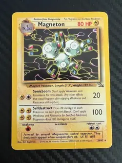 Pokemon TCG Magneton Fossil 26/62 Regular Unlimited DMG - Image 1