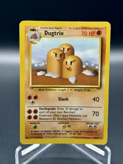 Pokemon TCG Dugtrio 19/102 Base Set Rare Unlimited Lightly Played - Image 1