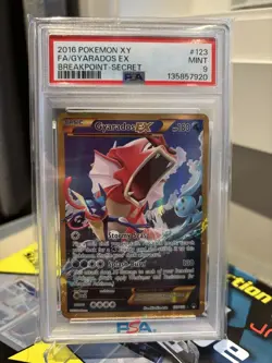 2016 Gyarados EX 123/122 XY Breakpoint Secret Rare PSA 9 Pokemon TCG - Image 1