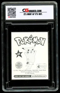 1999 Pokemon Topps Merlin S36 SPECIAL GLITTER HOLO PRISM Sticker James ~ CG 10 - Image 2