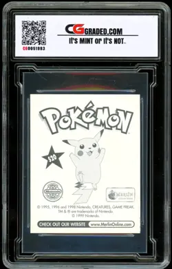 1999 Pokemon Topps Merlin S20 SPECIAL GLITTER HOLO PRISM Sticker Magikarp CG 10 - Image 2