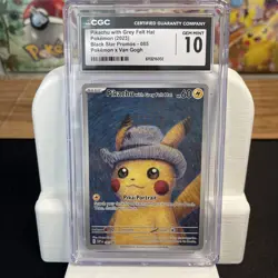 Pokemon Van Gogh Pikachu with Grey Felt Hat SVP 085 Promo CGC 10 GEM MINT - Image 1