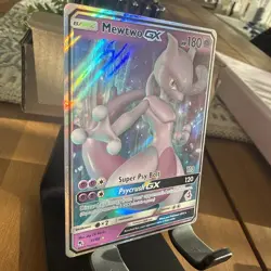 Pokemon Mewtwo GX Holo Ultra Rare Hidden Fates 31/68 Full Art Battle Academy - Image 2